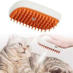 USB Rechargeable Pets Steam Brush Spray Massage