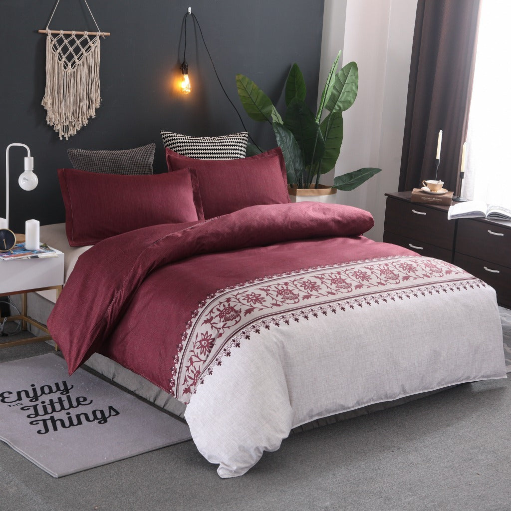 Simple Plain Bedding Set