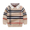 Boys Plaid Jacquard Sweater