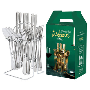 Luxury Cutlery Set With Storage Rack Dishwasher