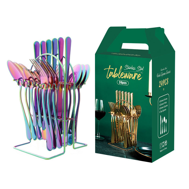 Luxury Cutlery Set With Storage Rack Dishwasher