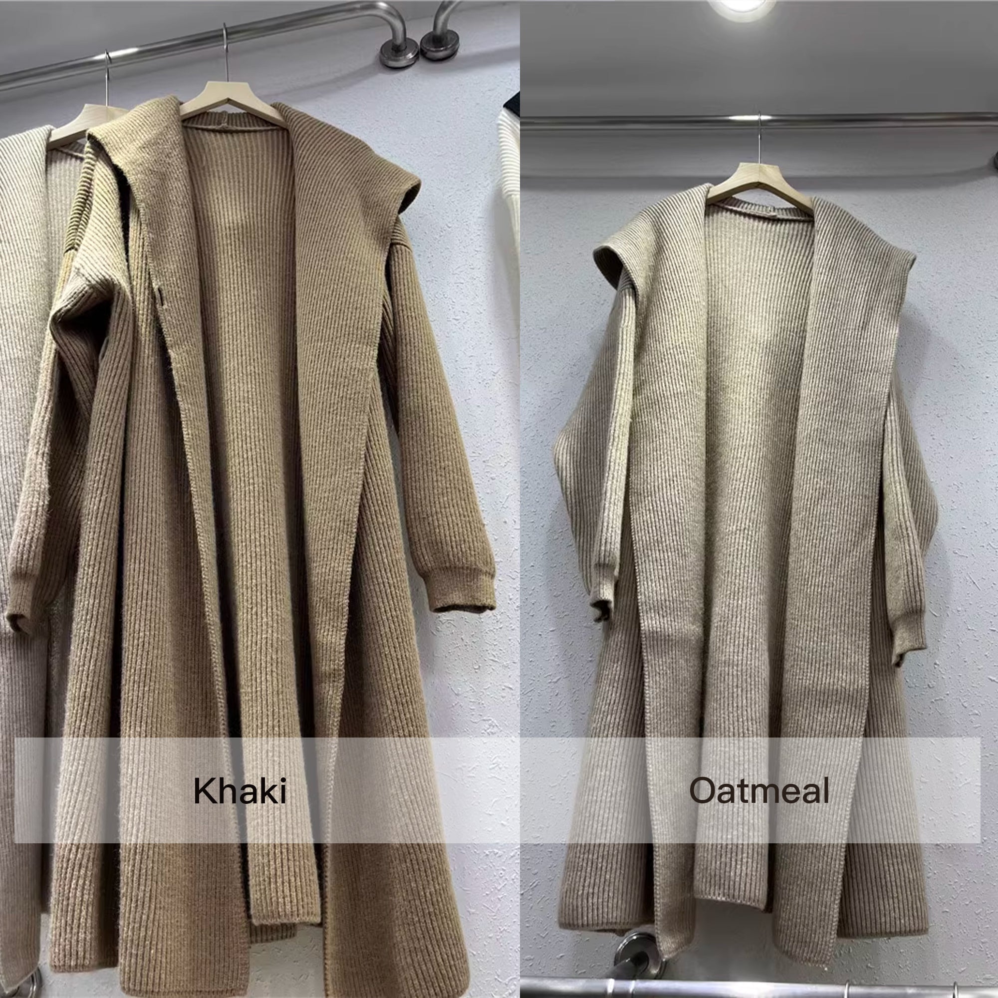 Green Alpaca Wool Sweater Coat