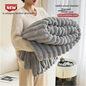 Soft Wind Bubble Velvet Blanket Warm