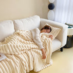 Soft Wind Bubble Velvet Blanket Warm