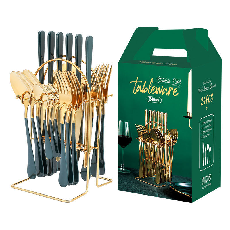 Luxury Cutlery Set With Storage Rack Dishwasher