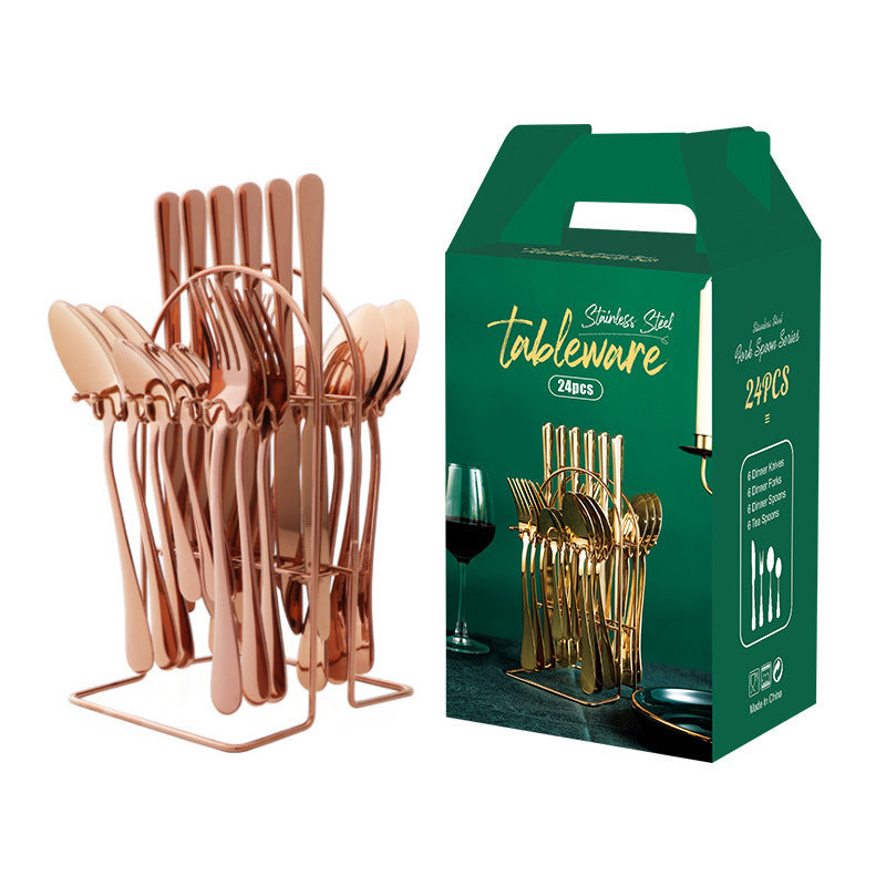 Luxury Cutlery Set With Storage Rack Dishwasher