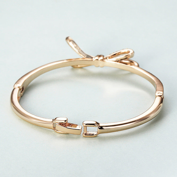 Women's Bracelets, Diamonds, Bows, Rose Gold